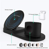 3in1 Wireless Charger Stand Qi 15W Fast Charging - iDetailGarage