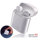 i7 TWS Wireless Earpiece Bluetooth 5.0 - White Color - iDetailGarage